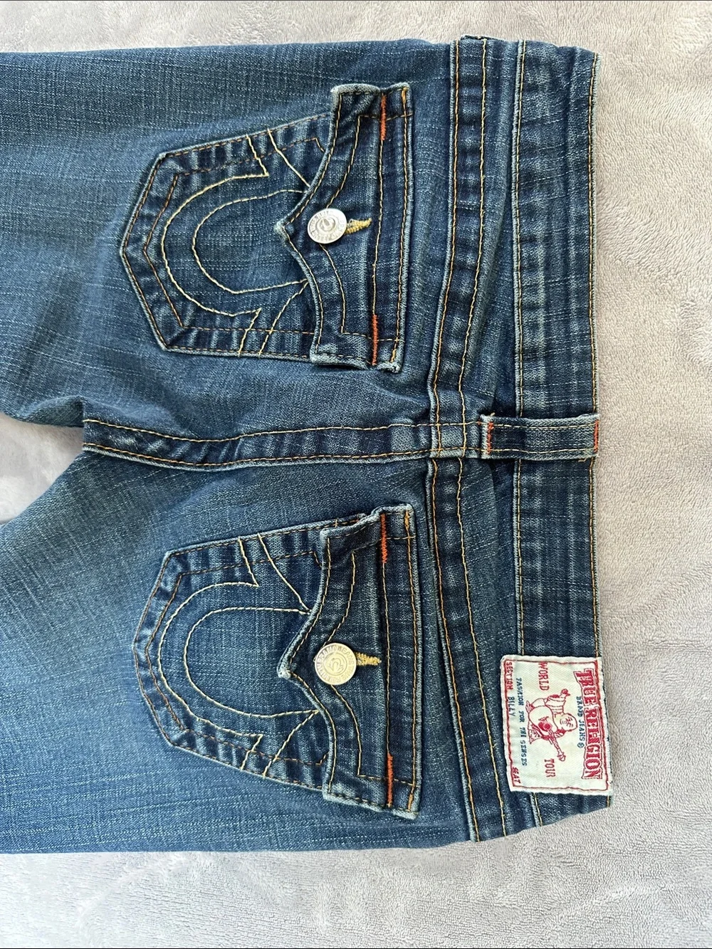 True Religion Women's Straight Leg Dark Blue Denim Jeans - Picture 9 of 10